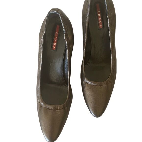Prada Shoes - PRADA Brown Heels Sz 7.5